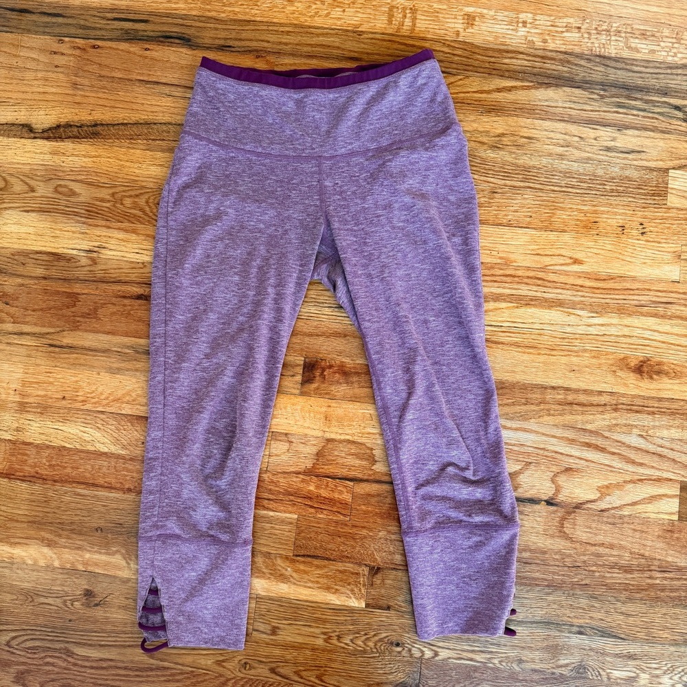 Purple Prana cropped high waisted leggings